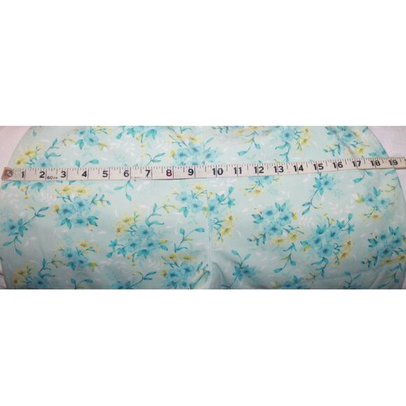 Women's Indulgence Blue & Yellow Floral Hi-Rise Stretch Twill Capri Pants Size S - Picture 6 of 8